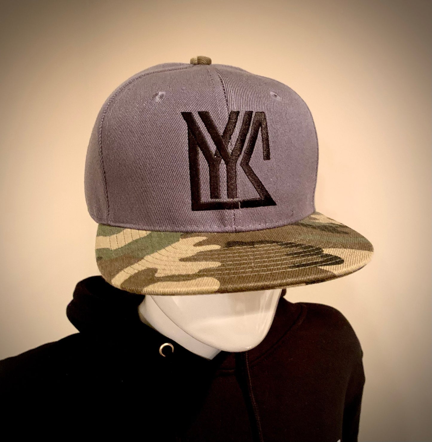 Dark Grey/Camo Snap Back Hat