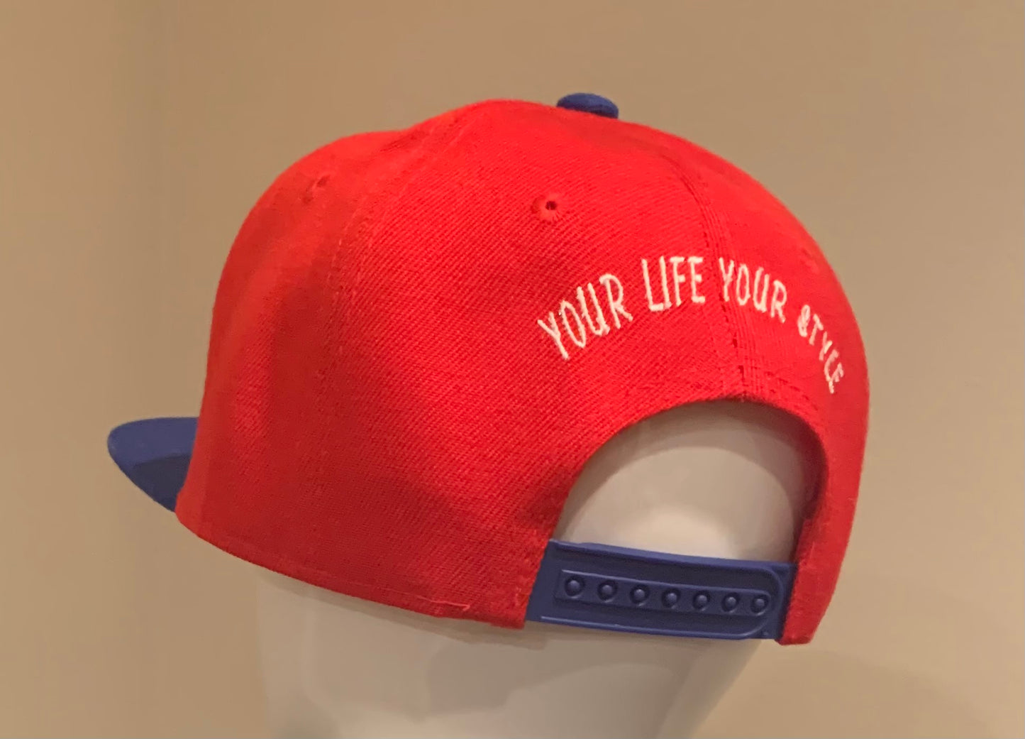 Red/Royal Blue Snap Back with white Logo