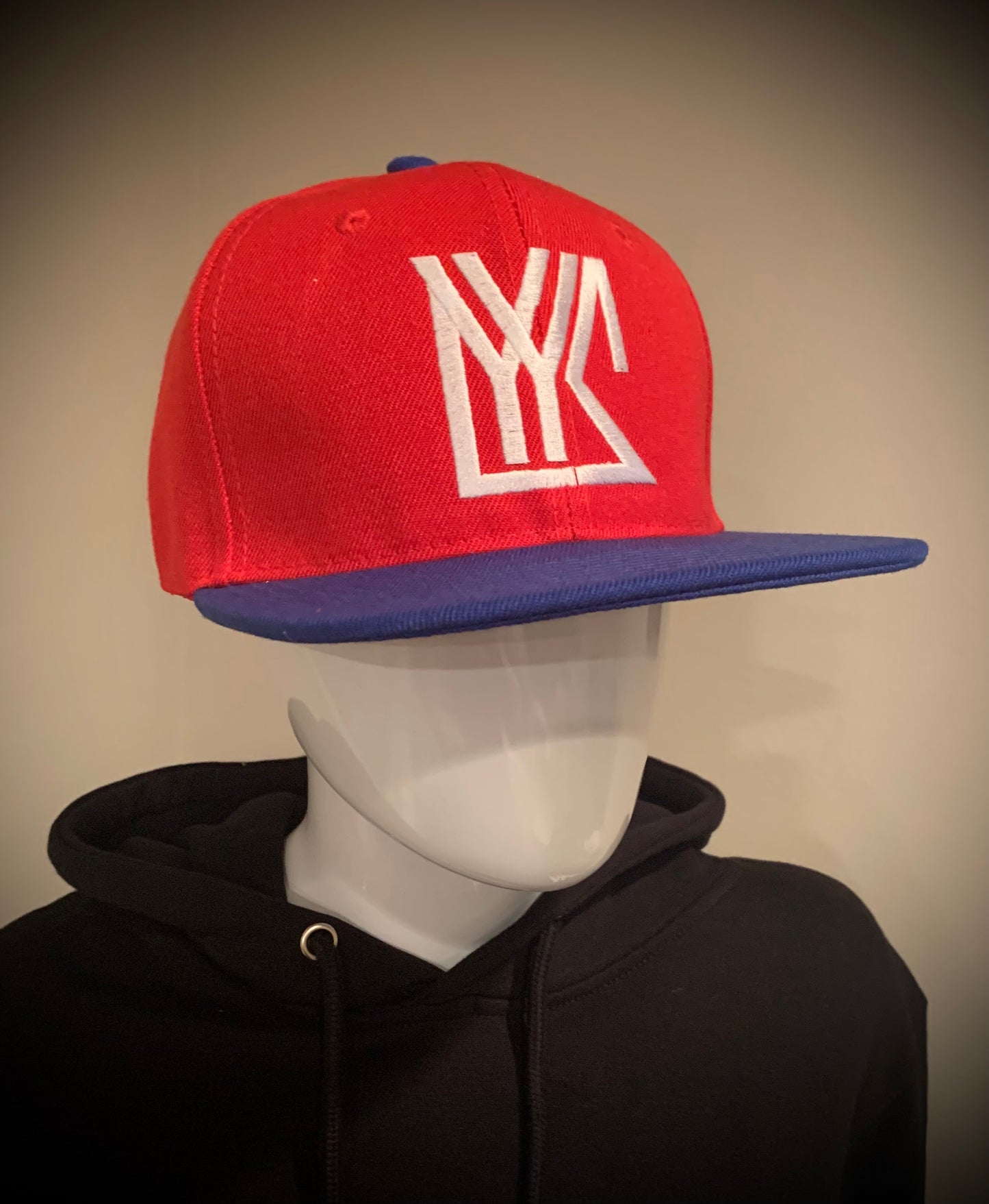 Red/Royal Blue Snap Back with white Logo